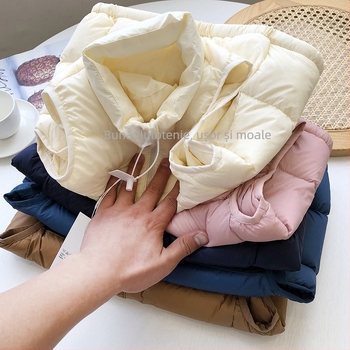 Vestă de copii din puf, ușoară și caldă, pentru primăvară și toamnă, 3–8 ani.