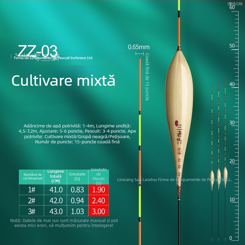 Three Old Man plută de pescuit din trestie pentru deriva verticală