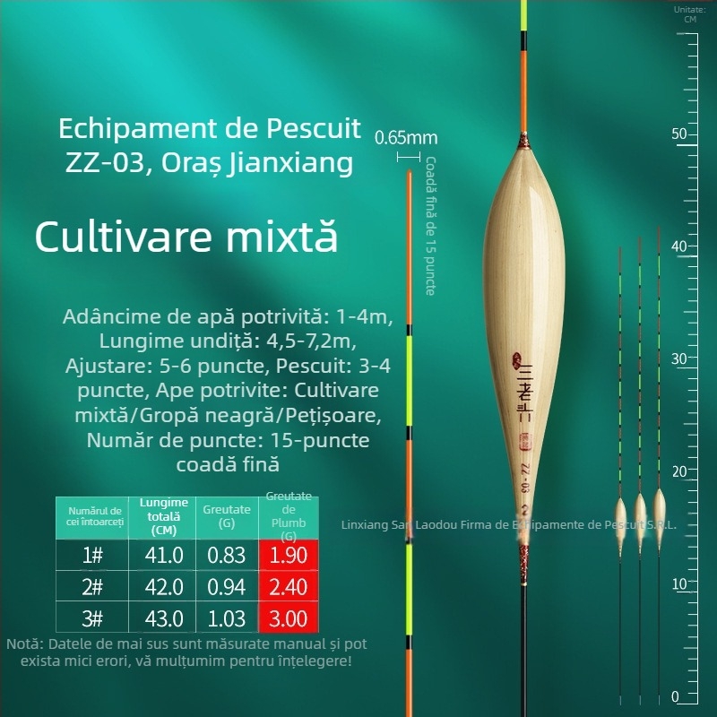 Three Old Man plută de pescuit din trestie pentru deriva verticală