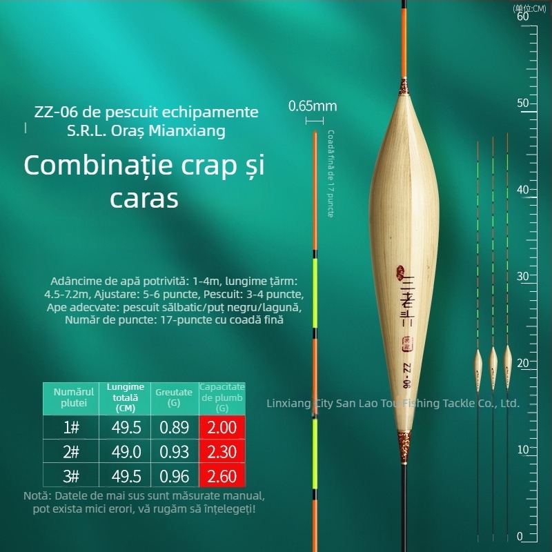 Three Old Man plută de pescuit din trestie pentru deriva verticală