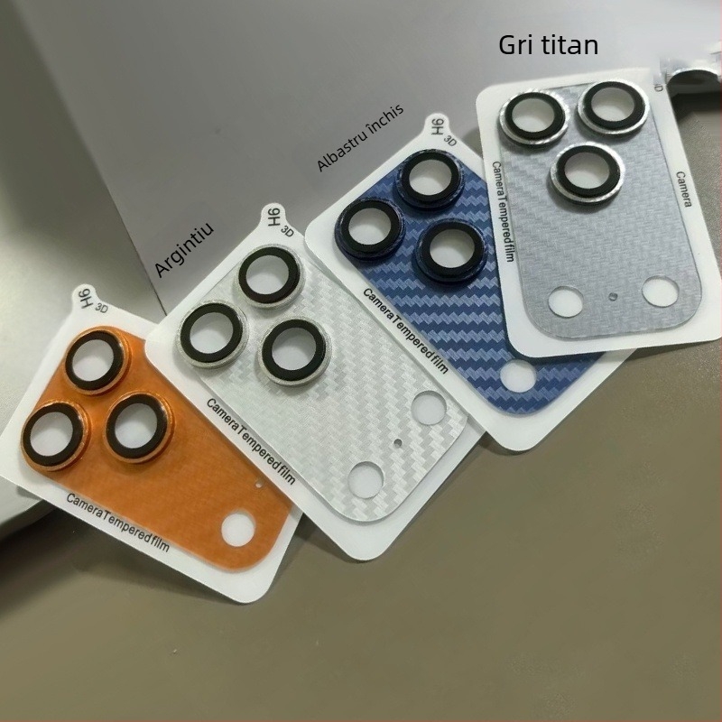 Protecție obiectiv cameră — sticlă tempered, folie pentru obiectiv, mată, HD, anti-cadere, pentru seria iPhone 14