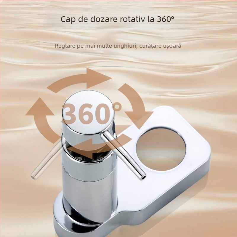 Dozator de săpun integrat multifuncțional cu robinet, rezervor extern, spumator pentru detergent de vase și dozator de dezinfectant pentru mâini