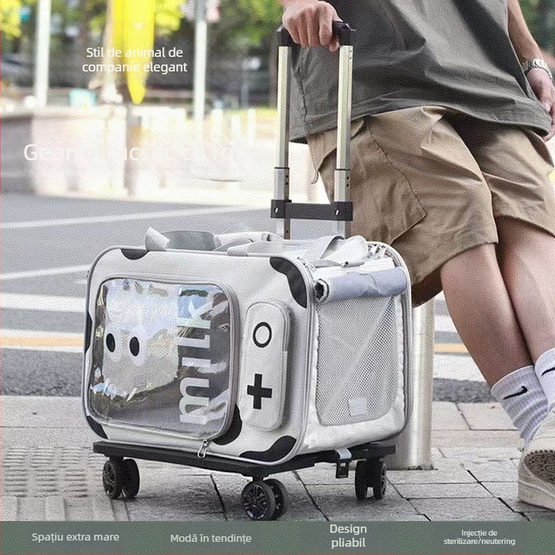 Transport pentru animale de companie din PVC, cu duritate medie, capacitate 10 kg pentru pisici / 7,5 kg pentru câini