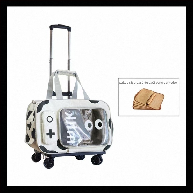 Transport pentru animale de companie din PVC, cu duritate medie, capacitate 10 kg pentru pisici / 7,5 kg pentru câini