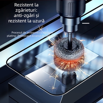 Protecție ecran din sticlă temperată pentru ecranul frontal – HD, antiamprente, acoperire parțială, compatibil cu Apple