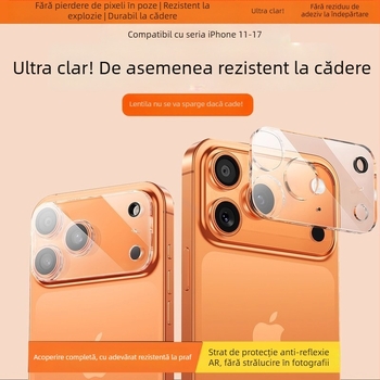 Protector pentru camera din spate a iPhone — Brand YOT, Sticlă temperată, Acoperire totală, Compatibil cu iPhone 12, 14, 13