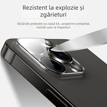 Protector pentru camera din spate a iPhone — Brand YOT, Sticlă temperată, Acoperire totală, Compatibil cu iPhone 12, 14, 13