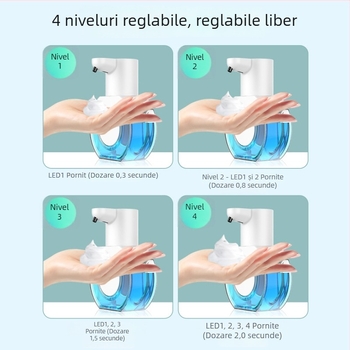 Dispenser automat de săpun cu senzor, montat pe perete, săpun spumă pentru baie, design modern