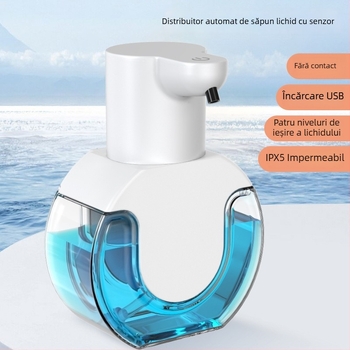 Dispenser automat de săpun cu senzor, montat pe perete, săpun spumă pentru baie, design modern