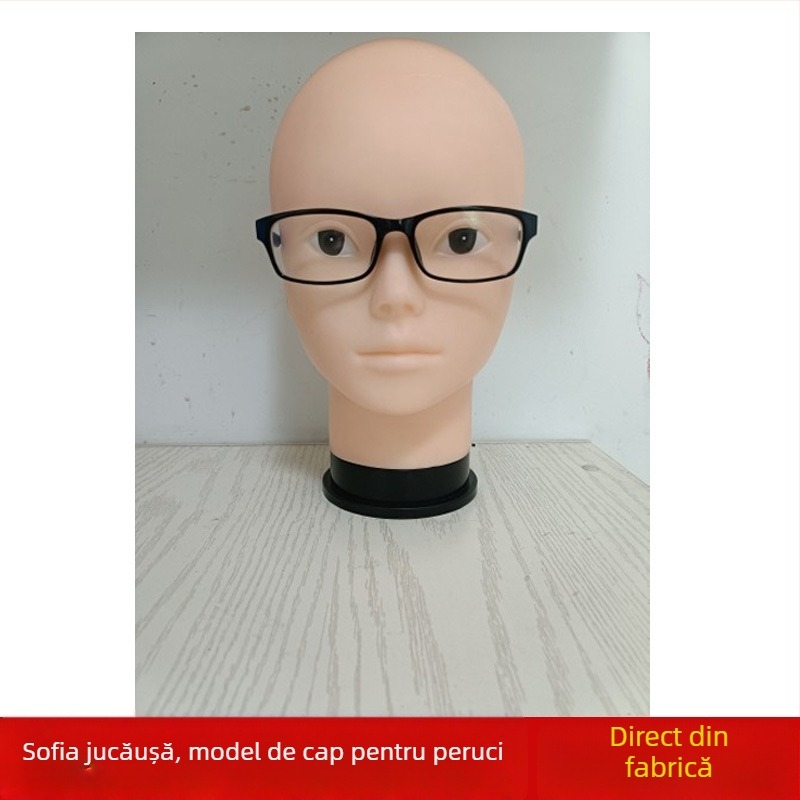 Model de cap pentru perucă cosplay cu suport, model RBE-GT09; material păr: K silk / p silk; stil perucă: anime cosplay; lungime perucă: medie până la lungă; circumferința mare a capului