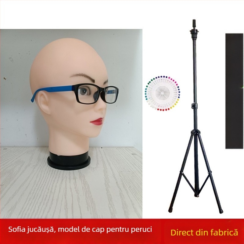 Model de cap pentru perucă cosplay cu suport, model RBE-GT09; material păr: K silk / p silk; stil perucă: anime cosplay; lungime perucă: medie până la lungă; circumferința mare a capului