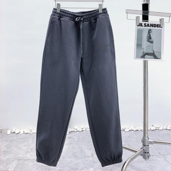 Pantaloni trening din bumbac lejeri, cu broderie ponei, talie medie-înaltă, microelasticitate, croială dreaptă, 95% bumbac, 320 g