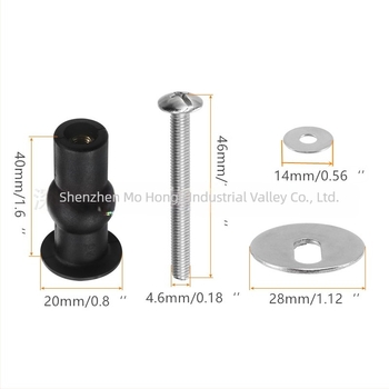 Capac de toaletă cu șuruburi de expansiune, ABS, amortizor, distanță între găuri reglabilă 14 mm, model Stainless Steel Gasket Screw