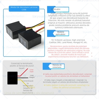 Decodor auto pentru lentile LED/HID cu modul de reglare în trepte și ștergere a codurilor de erorare – Tian Kun Lens-Specific Decoder, Procesare personalizată: Da