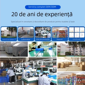 Capac de toaletă inteligent cu încălzire PP+ABS, LED, deblocare rapidă cu un singur buton, distanța găurilor de montaj 134–186 mm