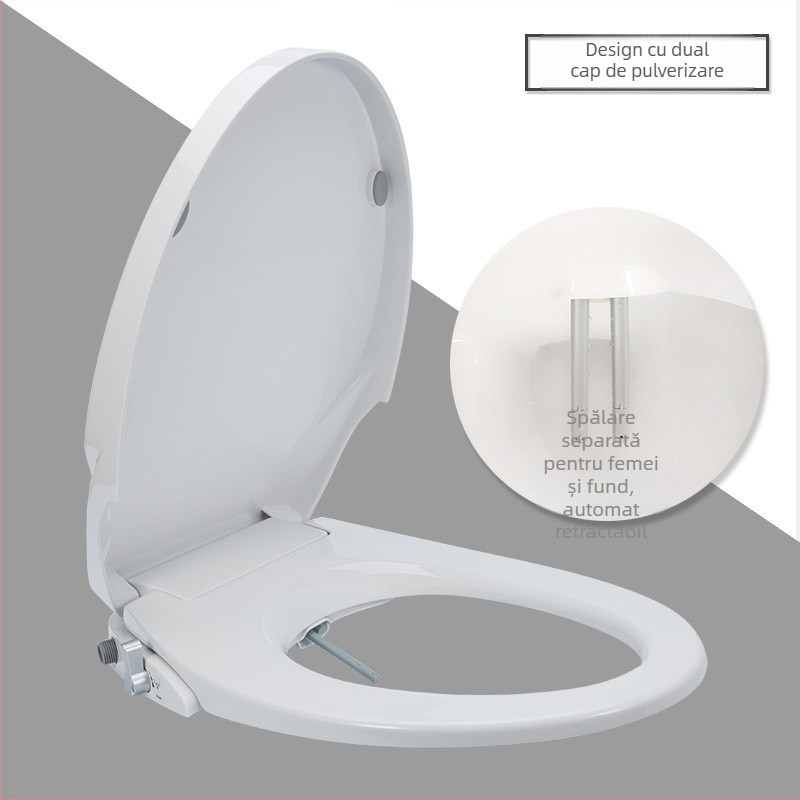 AMG05 Capac de toaletă cu bidet — placă PP, reglare presiune apă, distanță între găuri reglabilă 136–174 mm, fără telecomandă