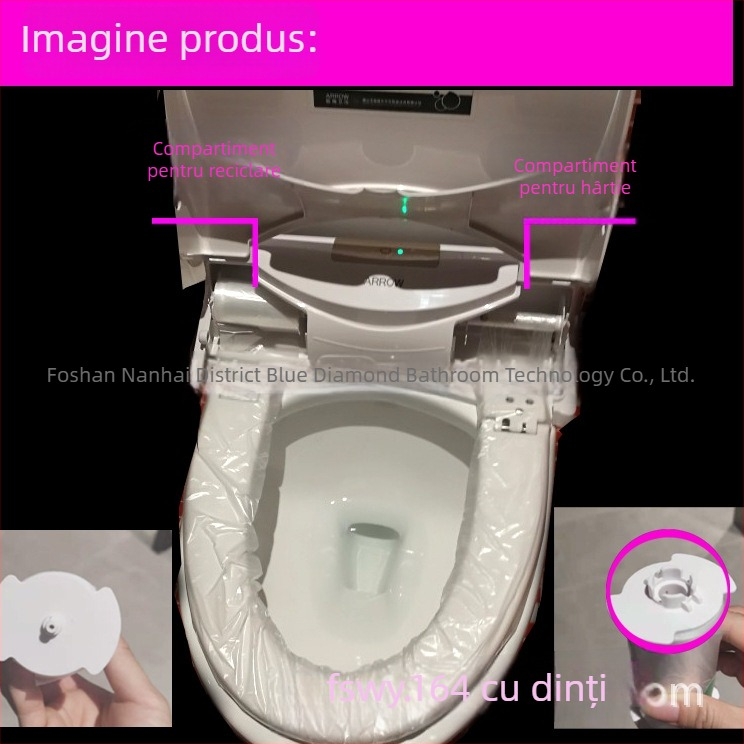 Blue Weibao set plastic pentru hârtie igienică – 25 roluri pe cutie, dimensiuni exterioare cutie 277×277×123 mm