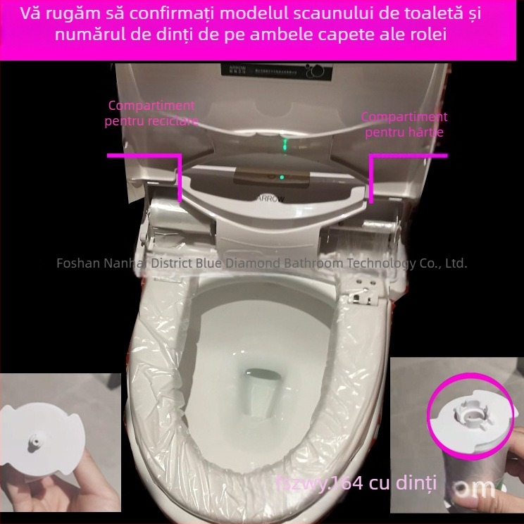 Blue Weibao set plastic pentru hârtie igienică – 25 roluri pe cutie, dimensiuni exterioare cutie 277×277×123 mm