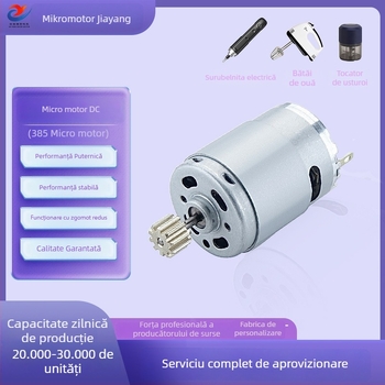 Jiayang motor cu perii R385 – motor cu dinți DC miniatural, RoHS, tensiune sub 36V