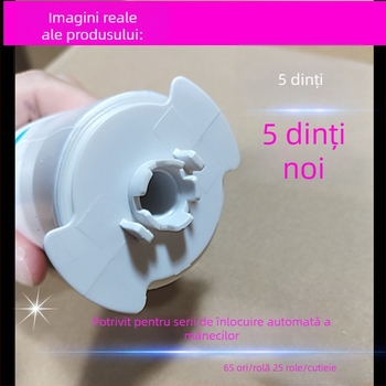 Capac din plastic pentru capacul de la toaletă – role igienice de unică folosință, 25 de role pe cutie, set inteligent de schimb automat, cutie 277×277×123 mm