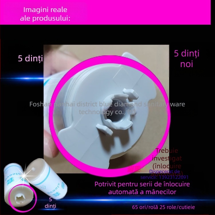 Capac din plastic pentru capacul de la toaletă – role igienice de unică folosință, 25 de role pe cutie, set inteligent de schimb automat, cutie 277×277×123 mm