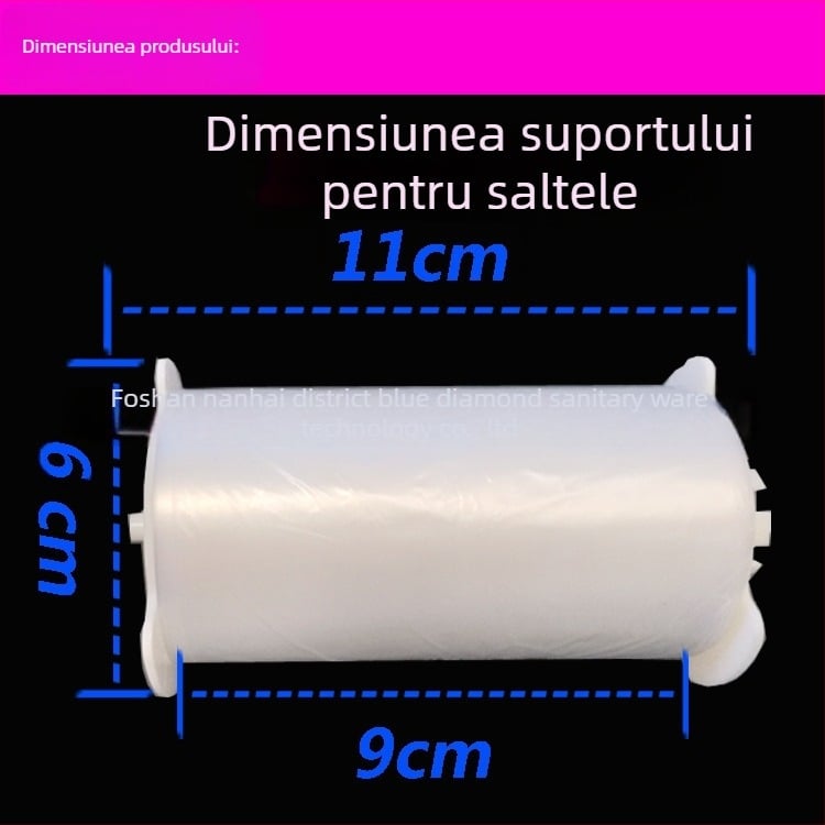 Capac din plastic pentru capacul de la toaletă – role igienice de unică folosință, 25 de role pe cutie, set inteligent de schimb automat, cutie 277×277×123 mm