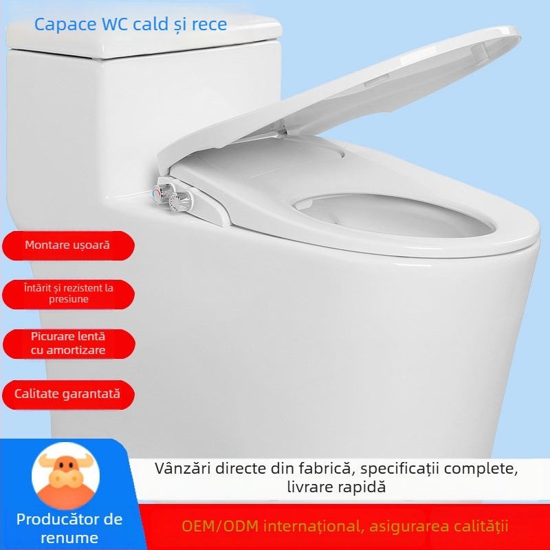 Capac de toaletă cu bidet inteligent, non-electric, reglaj presiune apă caldă/rece, material PP, model LSCOLO-901/902/903