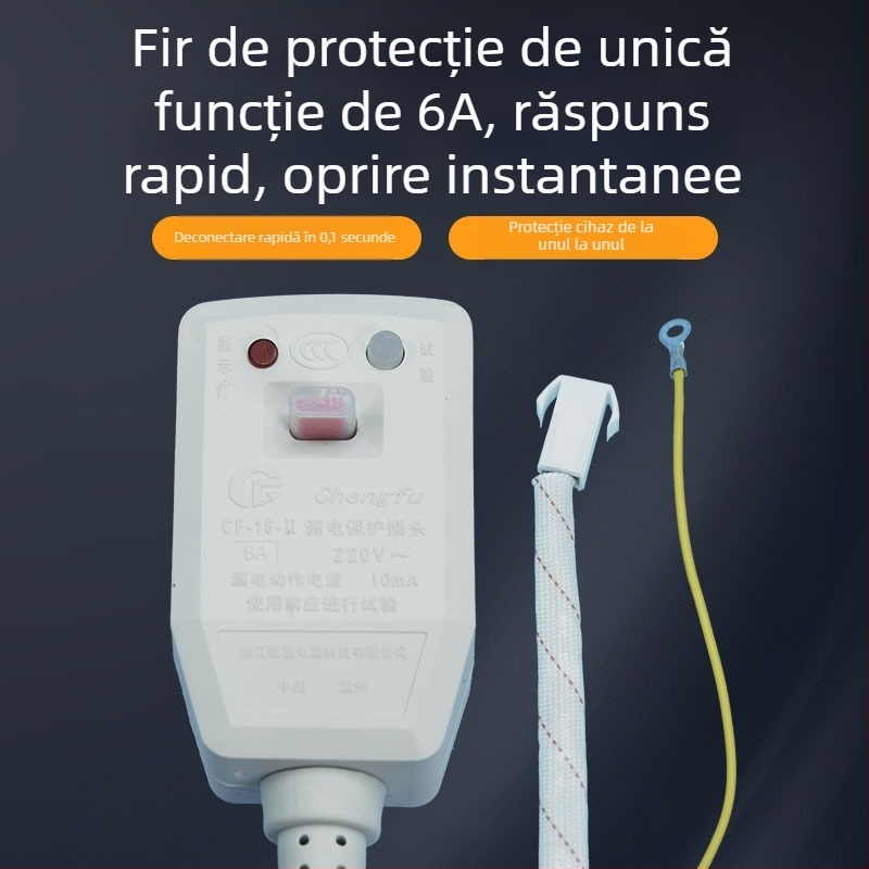 Cablu de alimentare cu priză 6A pentru încălzitor de apă și șezut de toaletă inteligent, 220-240V, certificat 3C