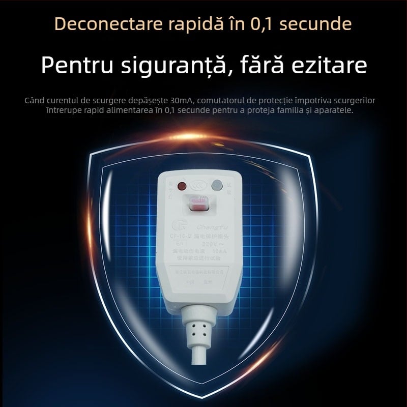 Cablu de alimentare cu priză 6A pentru încălzitor de apă și șezut de toaletă inteligent, 220-240V, certificat 3C