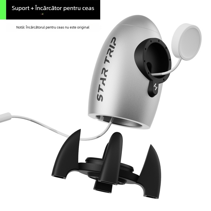 Suport de încărcare pentru Apple Watch, din aliaj de aluminiu de aviație, bază din silicon, compatibil cu Apple Watch, 254 g