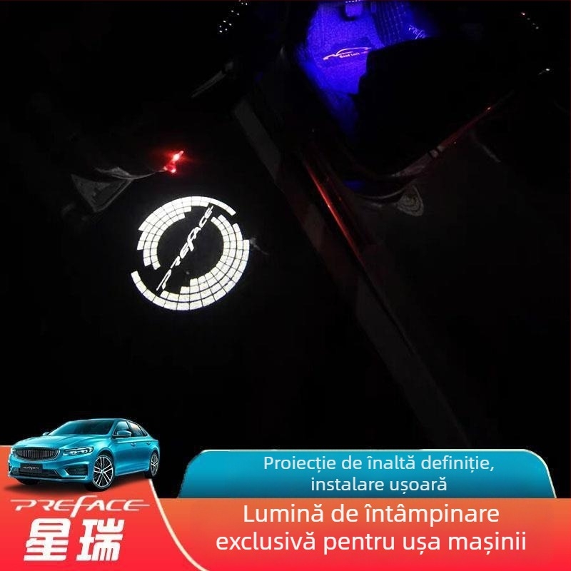Lampa de întâmpinare pentru ușa mașinii Xingrui, iluminare ambientală interioară, LED 12V 14.4W, model Xingrui