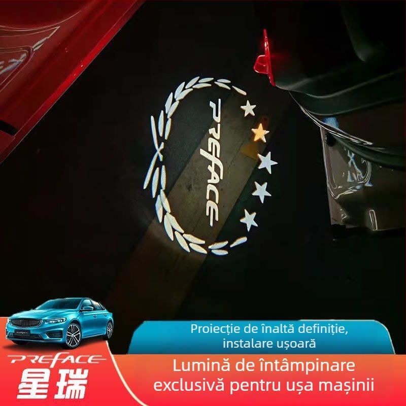 Lampa de întâmpinare pentru ușa mașinii Xingrui, iluminare ambientală interioară, LED 12V 14.4W, model Xingrui