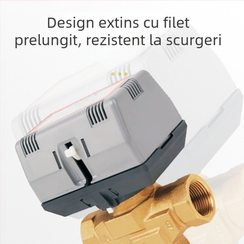 Valvă electrică cu două căi DN20, 220V, tip glob, trecere dreaptă, pentru apă rece și caldă