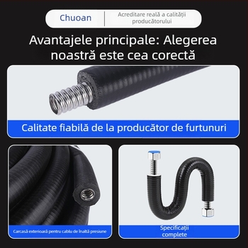 Conducta izolată din oțel inoxidabil 304 pentru încălzitor solar de apă, cu conducte de apă caldă și rece