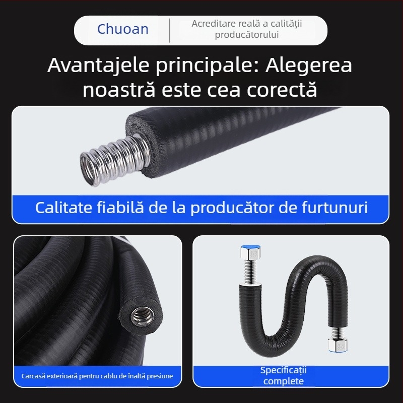 Conducta izolată din oțel inoxidabil 304 pentru încălzitor solar de apă, cu conducte de apă caldă și rece