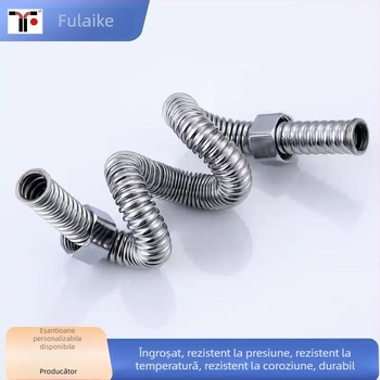 Țeavă corrugată din oțel inoxidabil pentru intrare/ieșire apă încălzitor, cu capete duble, rezistentă la presiune înaltă