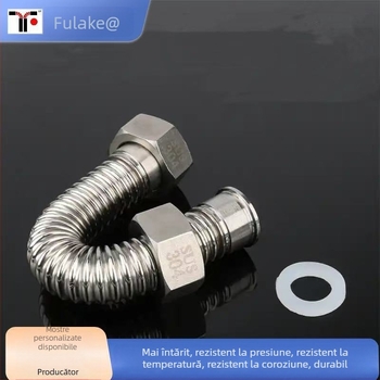 Fulix furtun metalic ondulat din oțel inoxidabil 304, rezistent la explozie, pentru boiler – conducte de alimentare/returnare apă caldă și rece DN8-DN4000