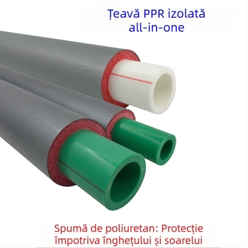 YFT Țeavă PPR izolată integrată cu spumă poliuretanică, compozit triplu-strat, protecție UV, model 20-63