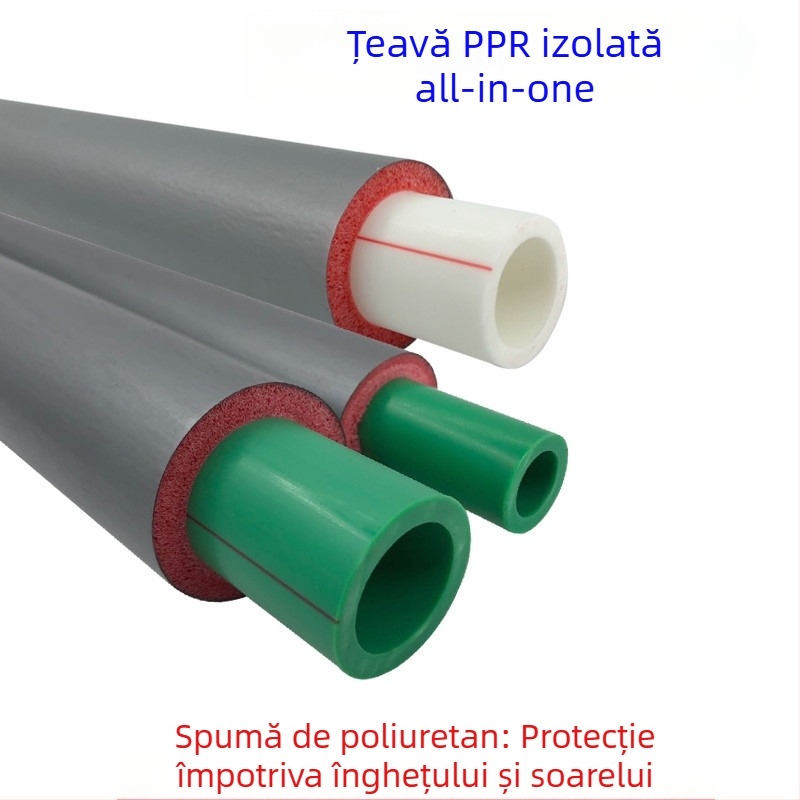 YFT Țeavă PPR izolată integrată cu spumă poliuretanică, compozit triplu-strat, protecție UV, model 20-63