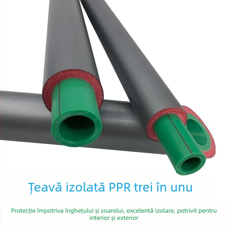 YFT Țeavă PPR izolată integrată cu spumă poliuretanică, compozit triplu-strat, protecție UV, model 20-63