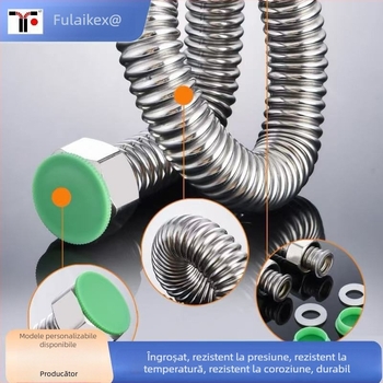 Fulix conductă din oțel inoxidabil 304, corrugată, pentru boilere pe perete și boilere cu apă caldă pe gaz — presiune înaltă, intrare/ieșire antiexplozie