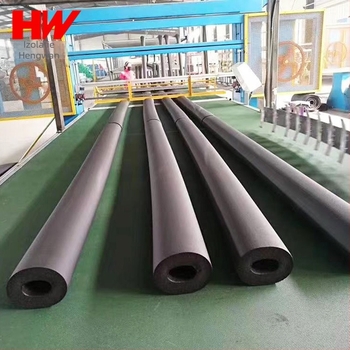 Țeavă izolantă din cauciuc și plastic, tubulară cu formă bule; pentru sisteme HVAC apă caldă/rece; miez: fibre de poliester; conductivitate termică 0,035 W/mK; temperatură de funcționare 350°C