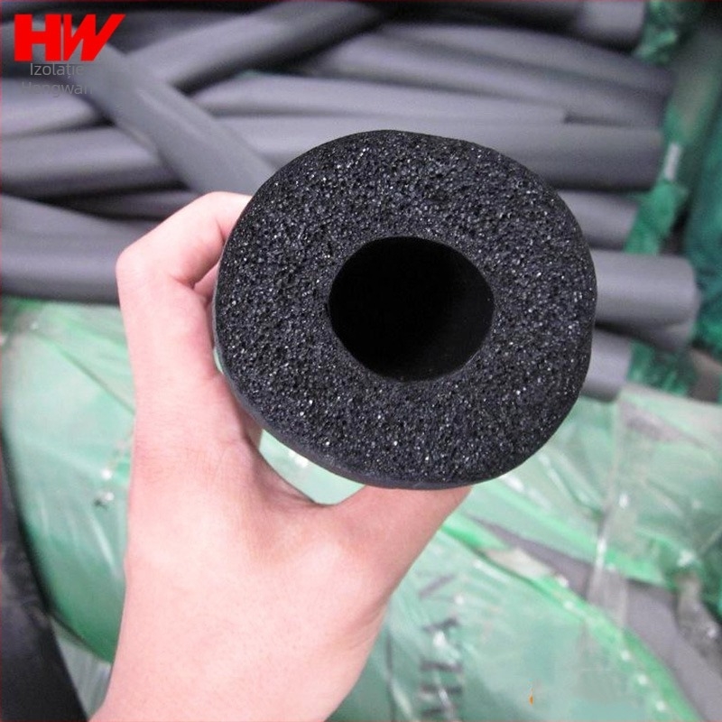 Țeavă izolantă din cauciuc și plastic, tubulară cu formă bule; pentru sisteme HVAC apă caldă/rece; miez: fibre de poliester; conductivitate termică 0,035 W/mK; temperatură de funcționare 350°C