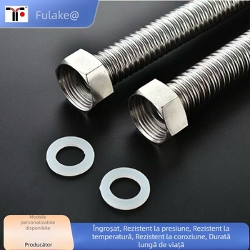 Conductă pentru apă caldă/rece pentru intrare/ieșire, țeavă ondulată din oțel inoxidabil 304, 1/2 inch presiune înaltă