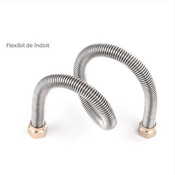 Țeavă de intrare ondulată din oțel inoxidabil 304 pentru încălzitor solar de apă — apă caldă și rece, model 805304, capac din cupru sau din oțel 304, pentru instalații de bucătărie și baie