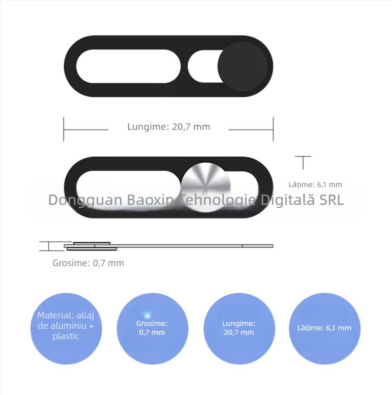 Sipale Capac de Confidențialitate pentru Camera Frontală pentru iPhone 14 Pro, 14 Pro Max, seria iPhone 15 și iPhone 16