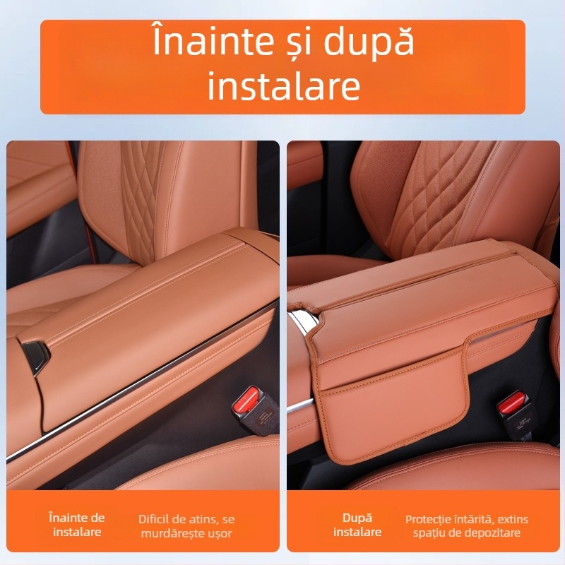 Protecție pentru cutia de la cotieră a mașinii Changan S07/S7, compatibil SL03, actualizare interioară, pernă îngroșată și geantă de depozitare