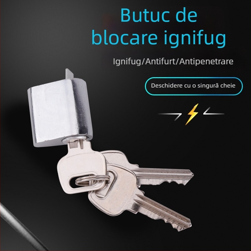 Cilindru de încuietoare pentru ușă de incendiu, cu nucleu din aluminiu sau cu nucleu din cupru, pentru uși de trecere, dimensiuni 30/40/45/50 mm