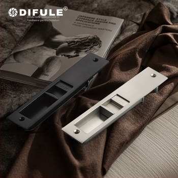 DIFULE DFL-072A încuietoare pentru uși glisante, aliaj zinc, stil Japonez, mâner încastrat ascuns, minimalist modern