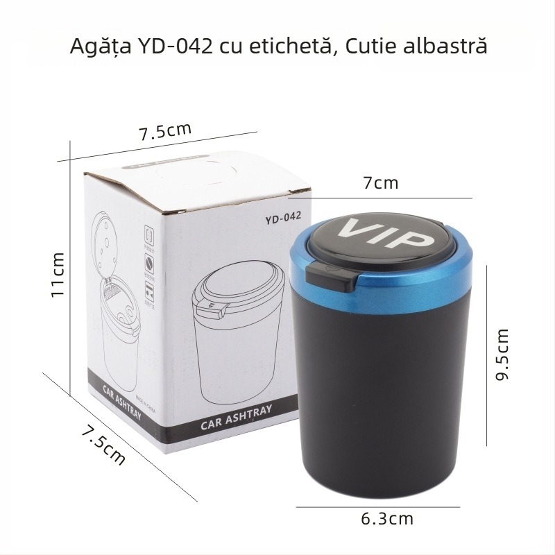 Scrumieră auto, corp din plastic, model 042, brand Bosheng, greutate 118 g, proces de fabricație: topire